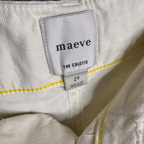 Maeve Cream Wide-Leg Patch Pocket Pants - Picture 3 of 12